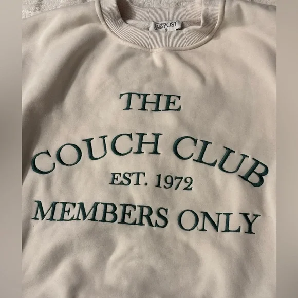 The Couch Club Beige Crew Neck Sweater - Picture 2 of 5